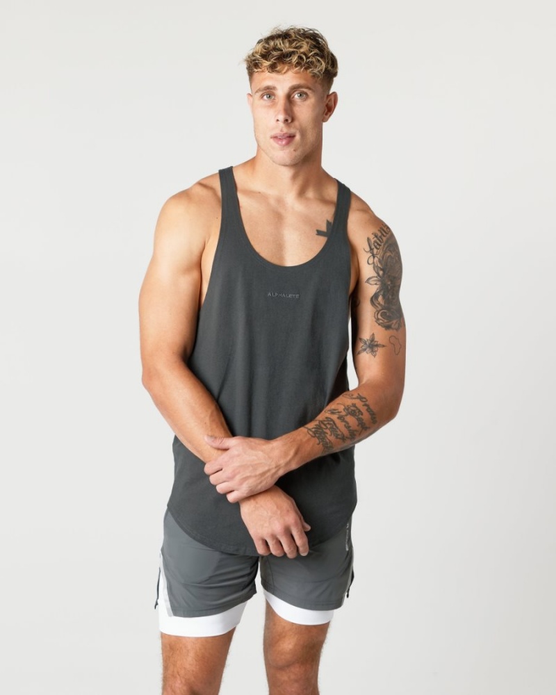 Stringers Alphalete Heavy Coton Core Stringer Shadow Homme | KPM-81758950