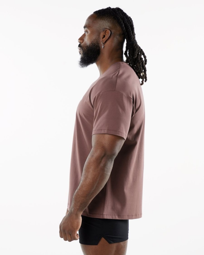 Chemises Alphalete Emblem Tee Merlot Homme | SLX-39528148