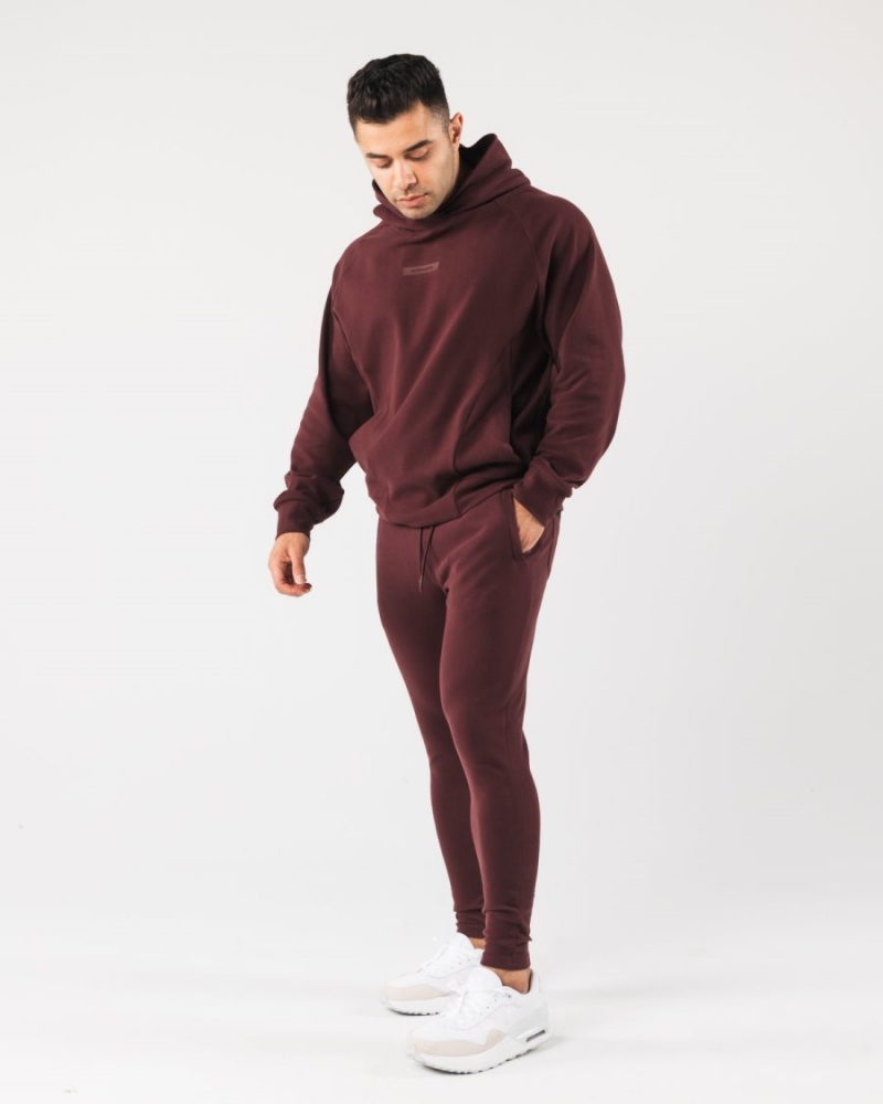 Sweat a Capuche Alphalete Identity Pro Hoodie Sangria Homme | RGI-86447110