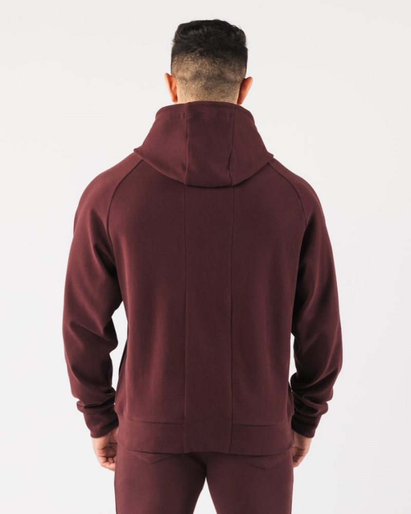 Sweat a Capuche Alphalete Identity Pro Hoodie Sangria Homme | RGI-86447110