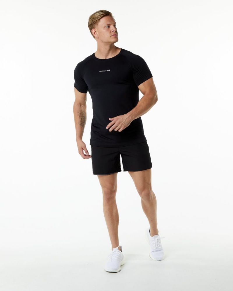 Chemises Alphalete Ozone Tee Noir Homme | MGV-74924929