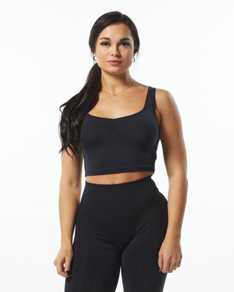 Debardeur Alphalete Ultrasoft Square Neck Tank Noir Femme | WQQ-21930000