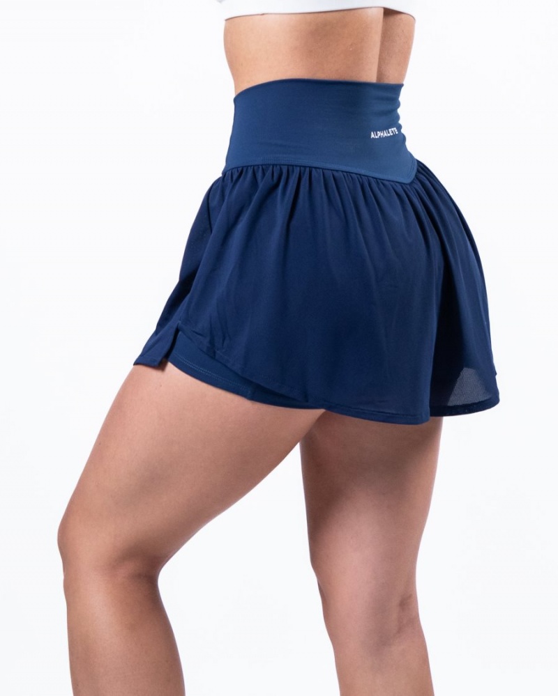 Jupes Alphalete Trace Skirt Bleu Femme | GDY-65255826