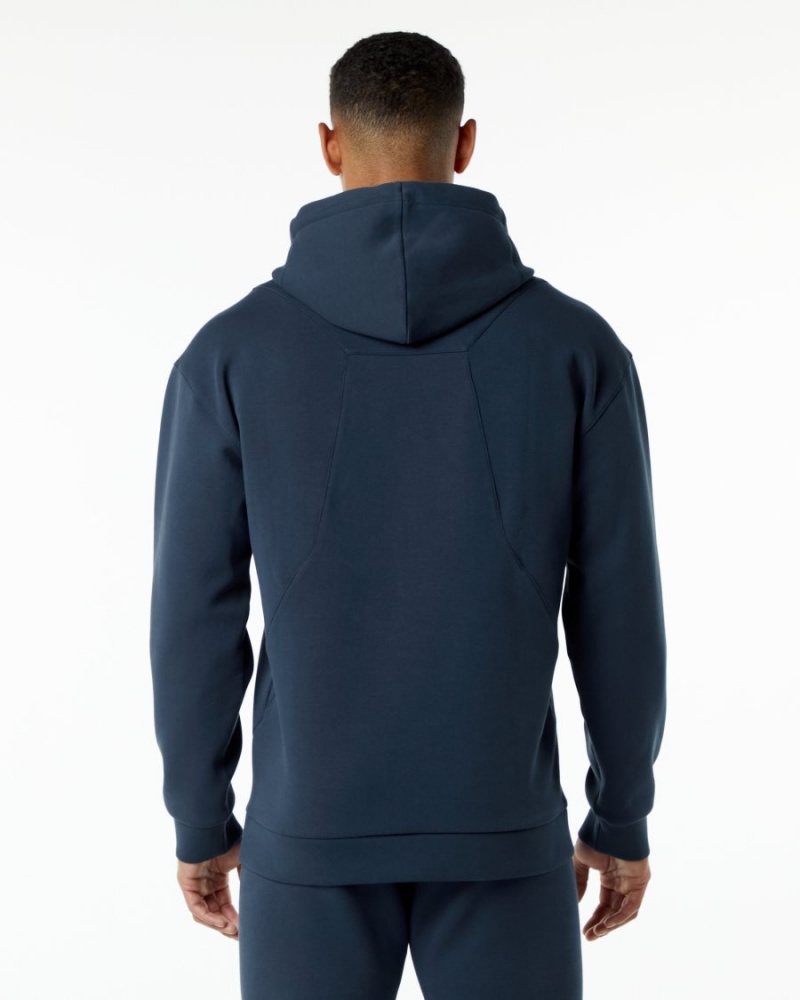 Sweat a Capuche Alphalete ELMTS Hoodie Bleu Marine Homme | RDU-90427910