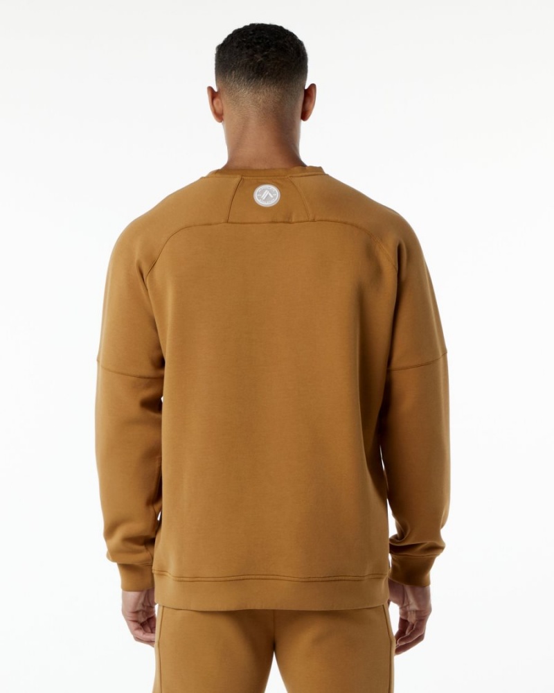 Vestes Alphalete ELMTS Crewneck Pull Almond Homme | TAX-32671568