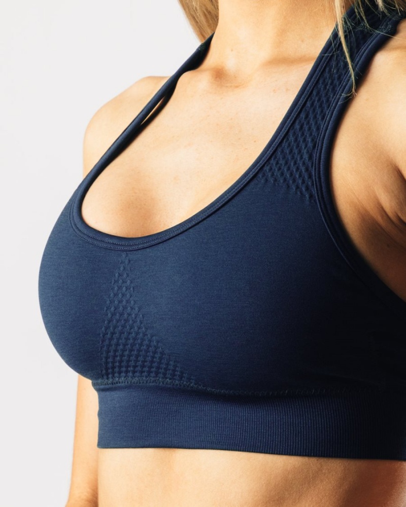 Soutien Gorge Sport Alphalete Impact Bra Bleu Femme | HFB-99523425