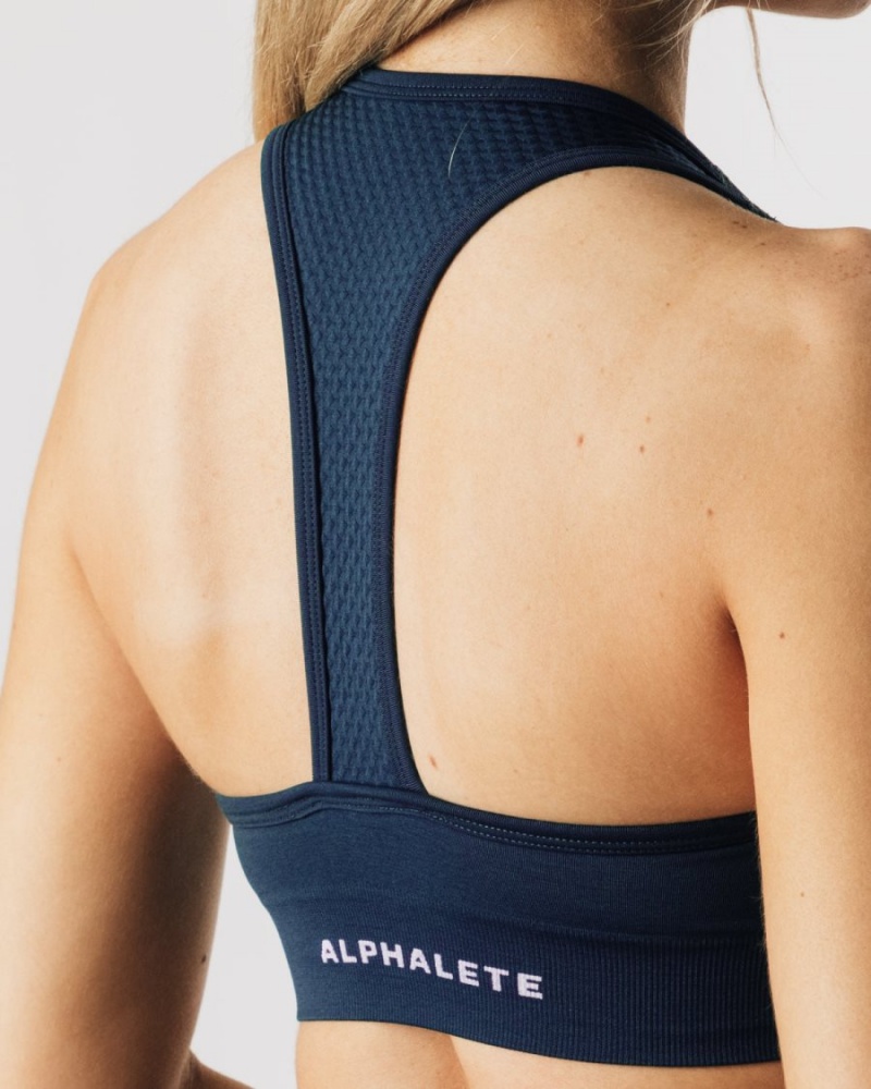 Soutien Gorge Sport Alphalete Impact Bra Bleu Femme | HFB-99523425