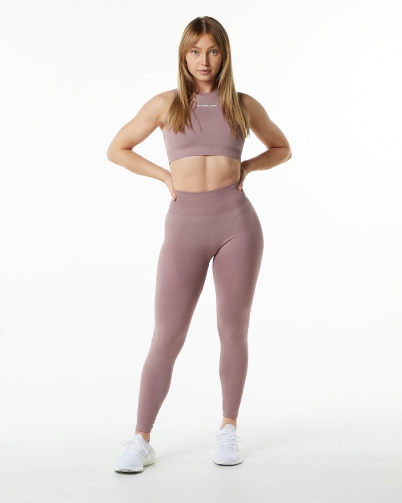 Leggings Alphalete Ozone Legging Mauve Femme | KHQ-78752740