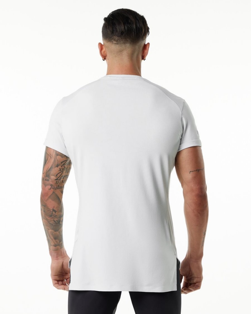 Chemises Alphalete Evo Pocket Tee Blanche Homme | GJT-16751480