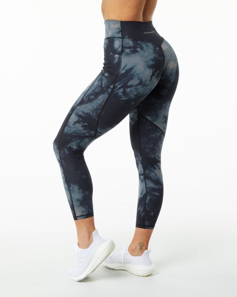 Leggings Alphalete Surface Pocket Legging Noir Femme | QVZ-21693493