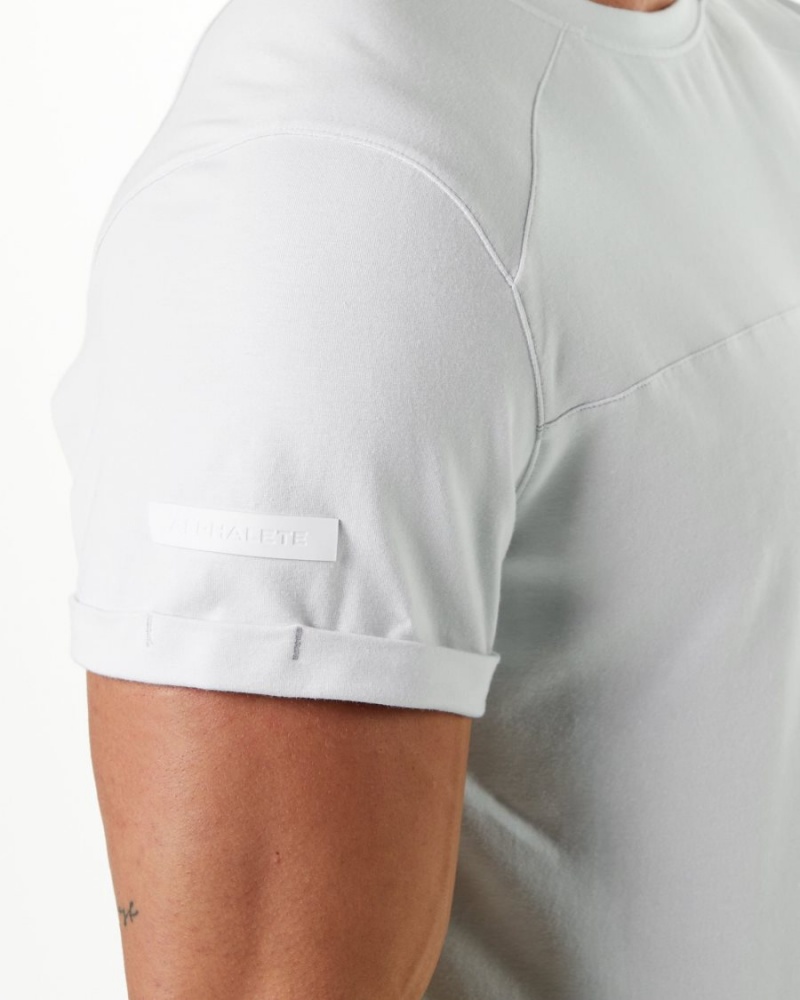 Chemises Alphalete Evo Pocket Tee Blanche Homme | GJT-16751480