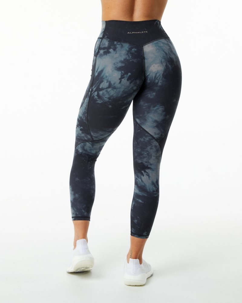 Leggings Alphalete Surface Pocket Legging Noir Femme | QVZ-21693493