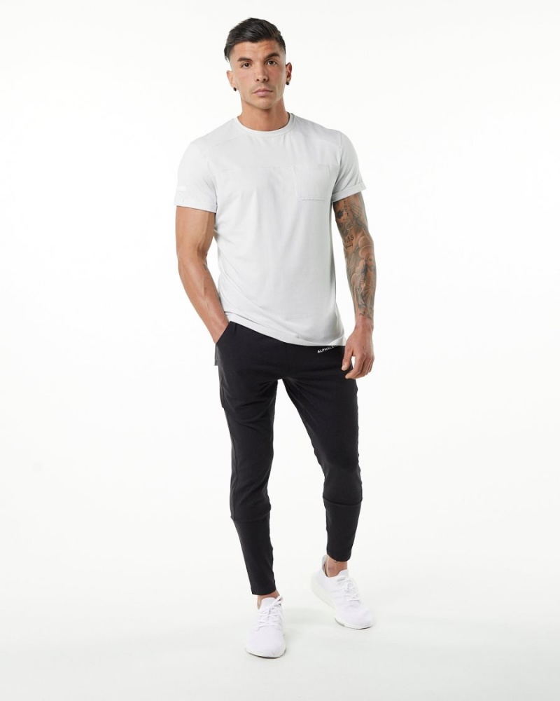 Chemises Alphalete Evo Pocket Tee Blanche Homme | GJT-16751480