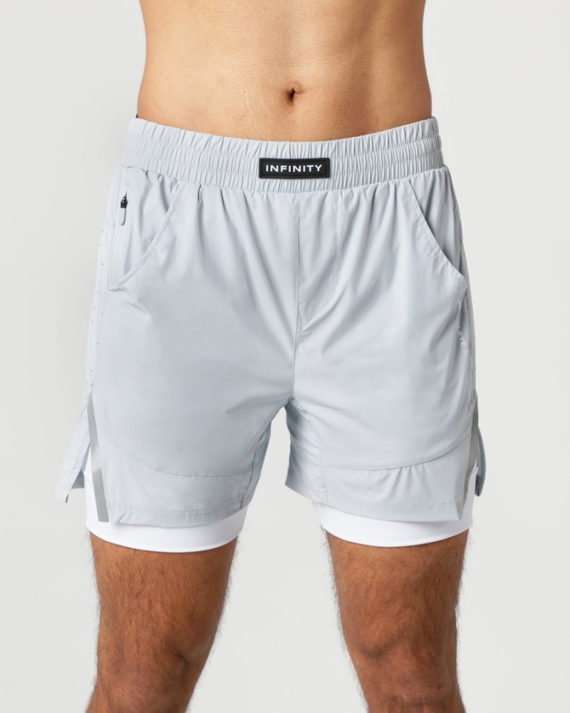 Short Alphalete Infinity Speed Corta 5.5" Grise Homme | FLN-89962975