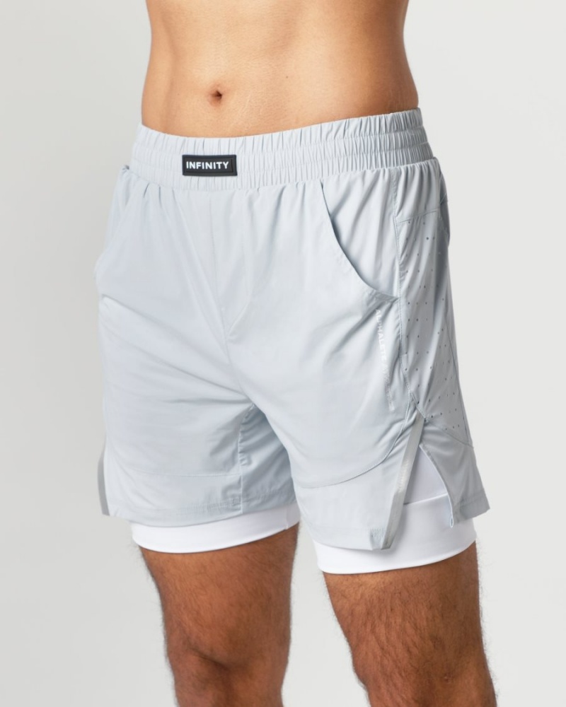 Short Alphalete Infinity Speed Corta 5.5" Grise Homme | FLN-89962975