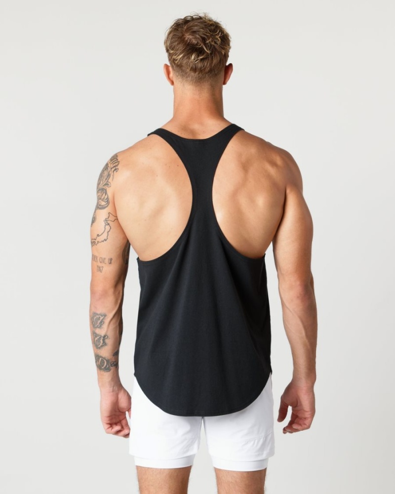 Stringers Alphalete Heavy Coton Core Stringer Noir Homme | AOX-29628811