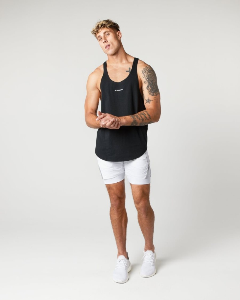 Stringers Alphalete Heavy Coton Core Stringer Noir Homme | AOX-29628811