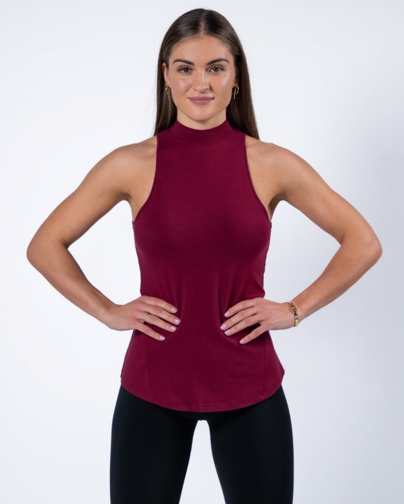 Debardeur Alphalete Evo Tank Rouge Femme | FAZ-97892087