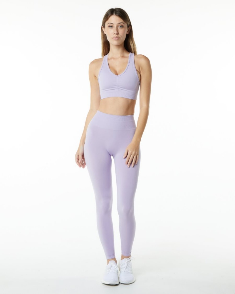 Soutien Gorge Sport Alphalete Amplify Bra Misty Lilac Femme | OPG-72720100