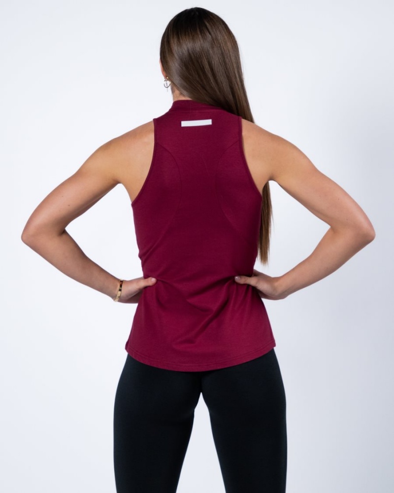 Debardeur Alphalete Evo Tank Rouge Femme | FAZ-97892087