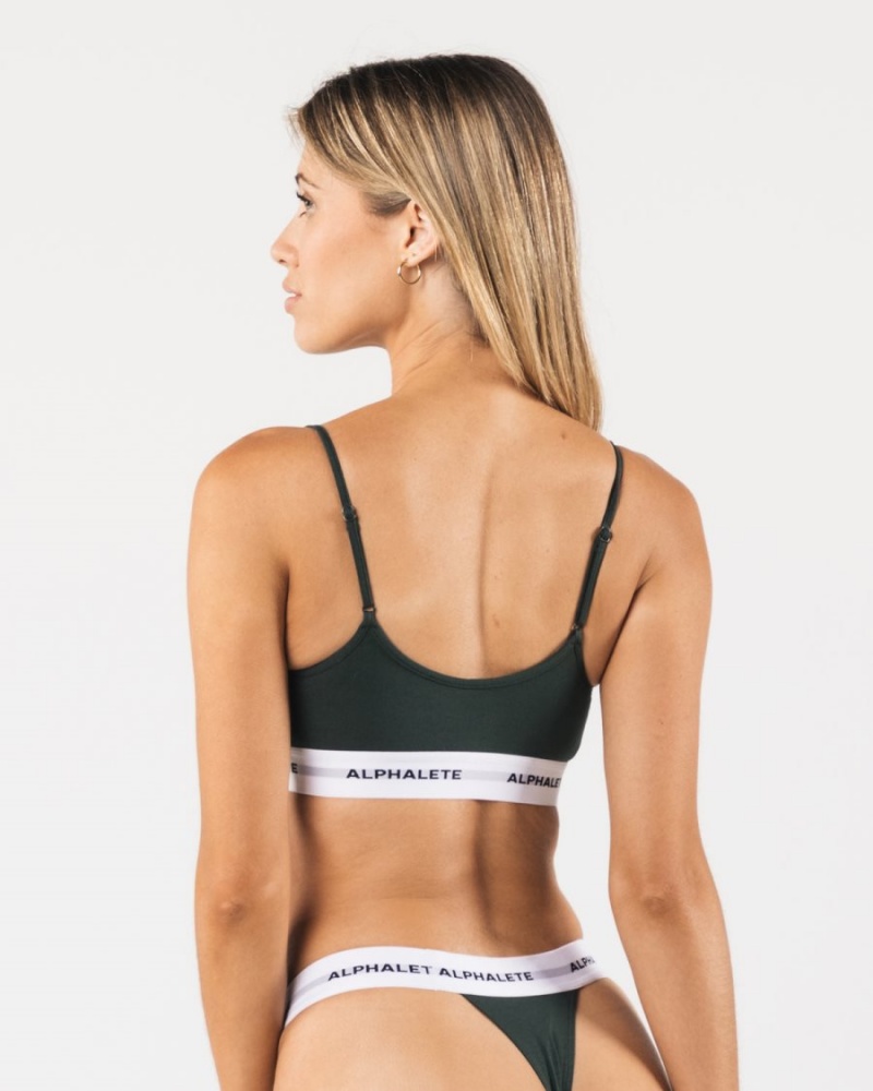 Sous Vêtement Alphalete Acute Cami Bralette Evergreen Femme | WYR-02142377