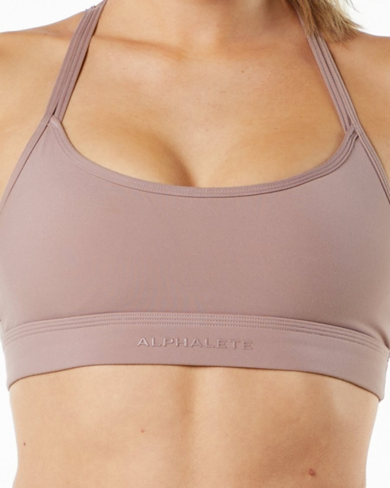 Soutien Gorge Sport Alphalete Alphalux Tri Bra Violette Femme | OGY-28084082