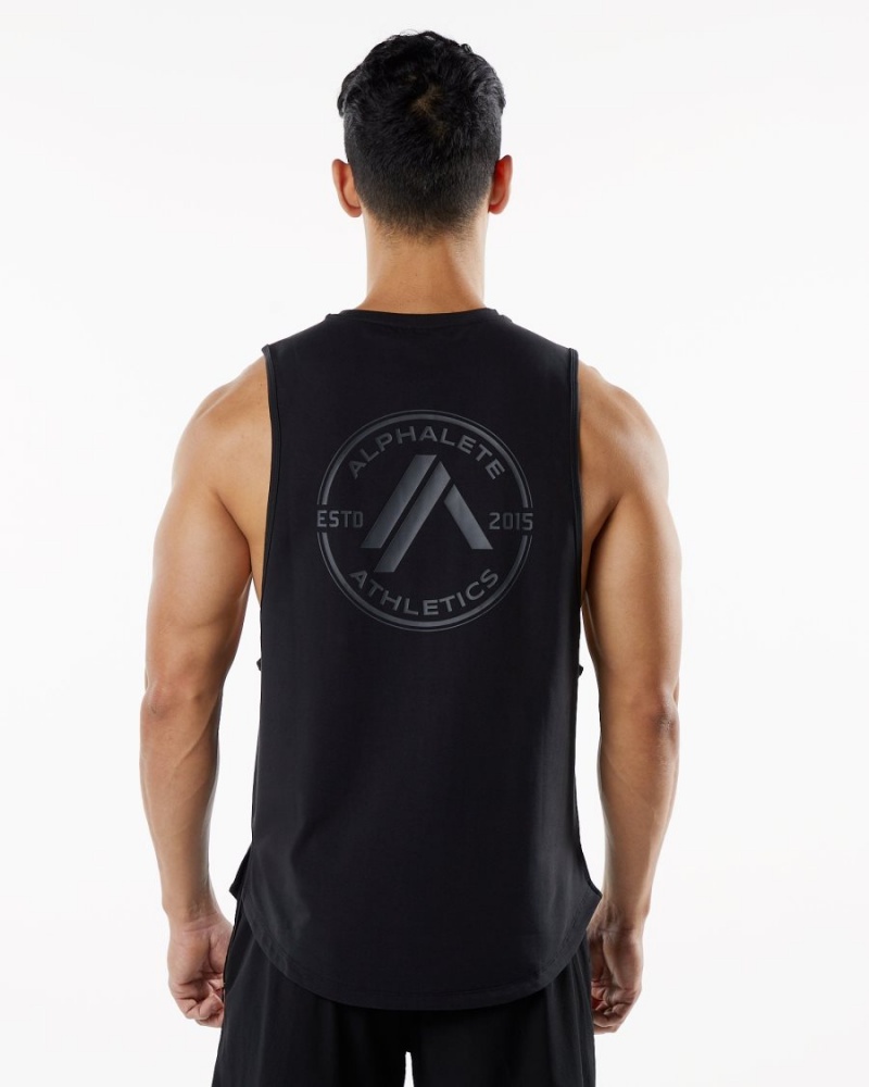 Debardeur Alphalete Dynasty Tank Blackout Homme | UVG-95709234