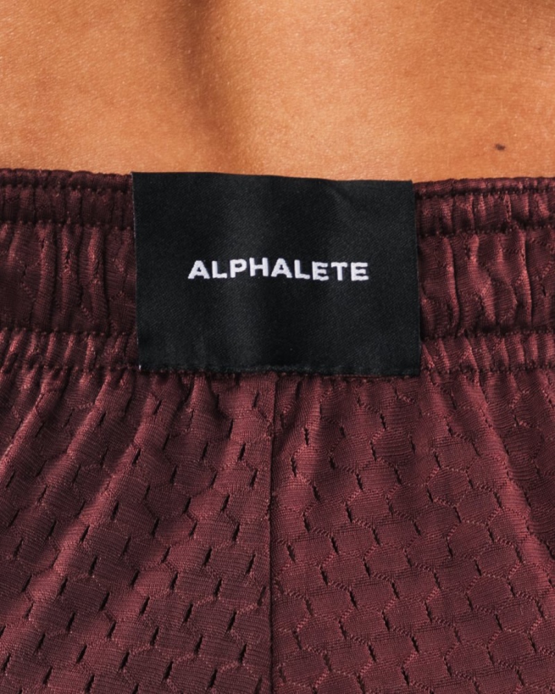 Short Alphalete Signature Mesh Corta 4" Sangria Femme | OUT-04575978