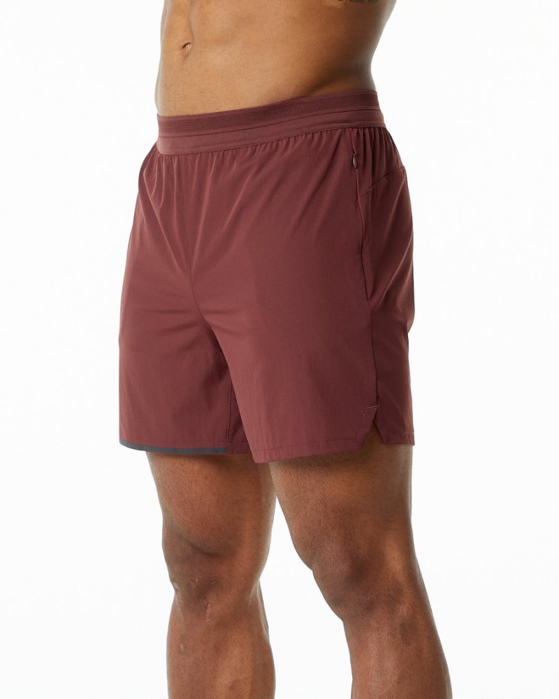 Short Alphalete Studio Corta 6" Merlot Homme | YXE-50448792