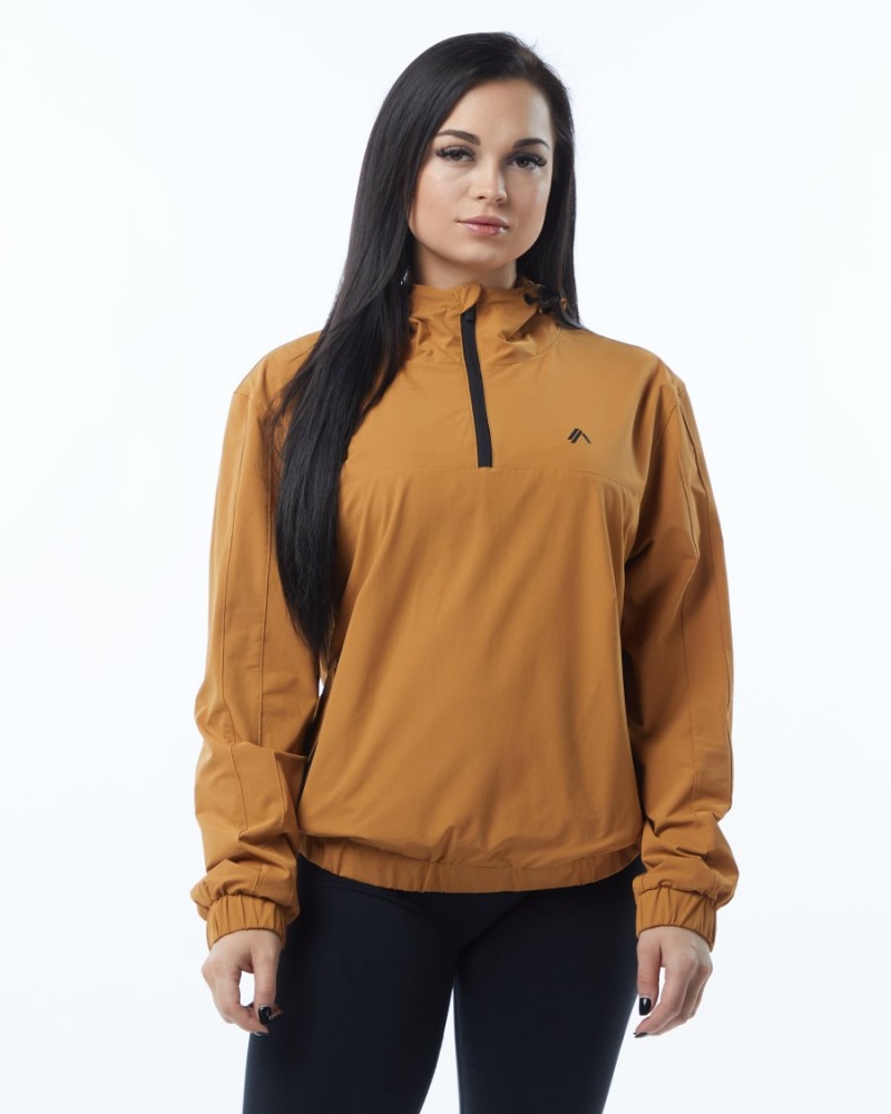 Vestes Alphalete Infinity Tech Jacket Chestnut Femme | RDZ-71781080