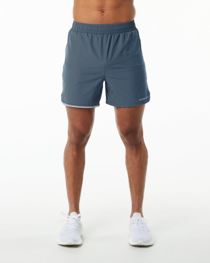 Short Alphalete Core Stride Corta 5” Bleu Homme | ZTS-21608755