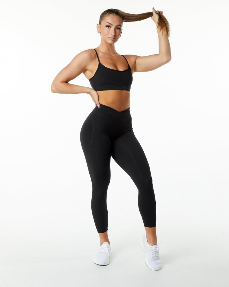 Leggings Alphalete Surface Power Legging Noir Femme | UWJ-34788666