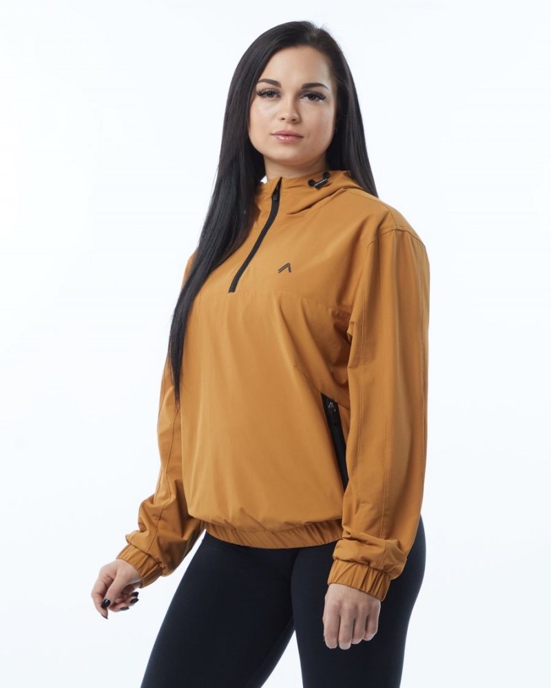 Vestes Alphalete Infinity Tech Jacket Chestnut Femme | RDZ-71781080