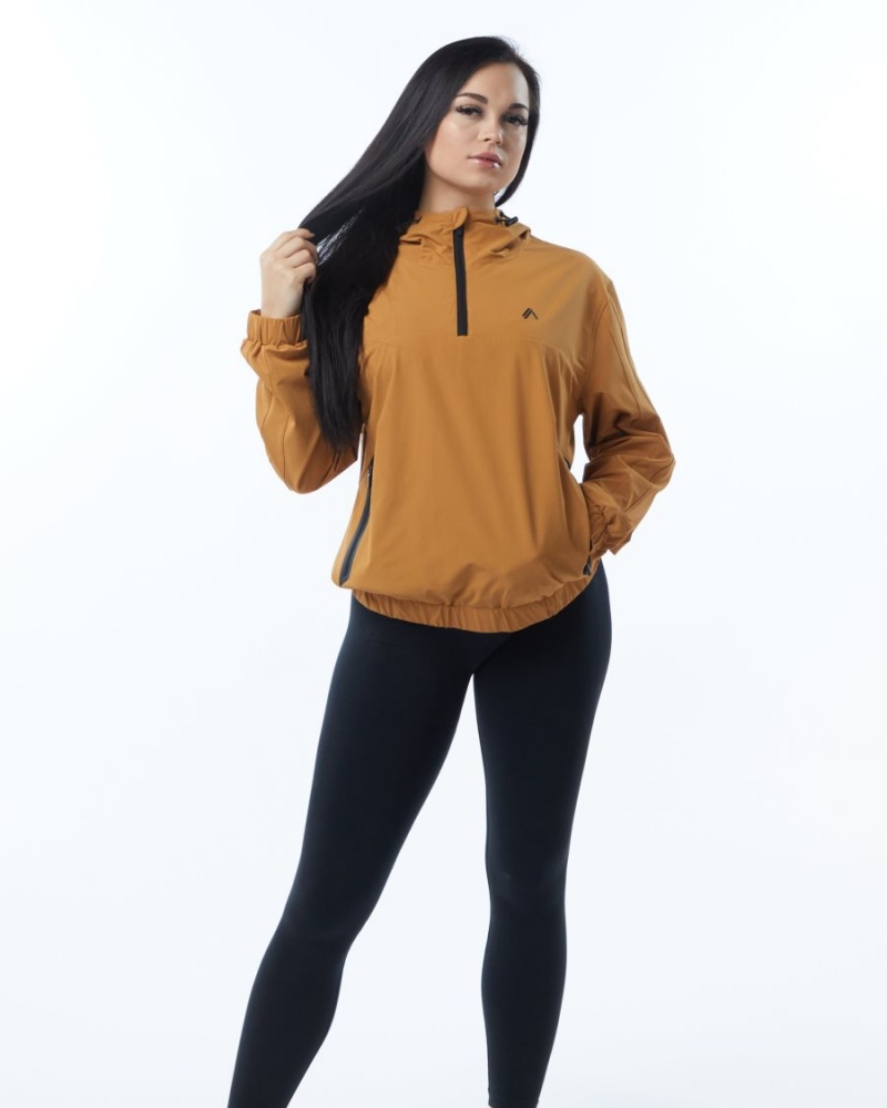 Vestes Alphalete Infinity Tech Jacket Chestnut Femme | RDZ-71781080