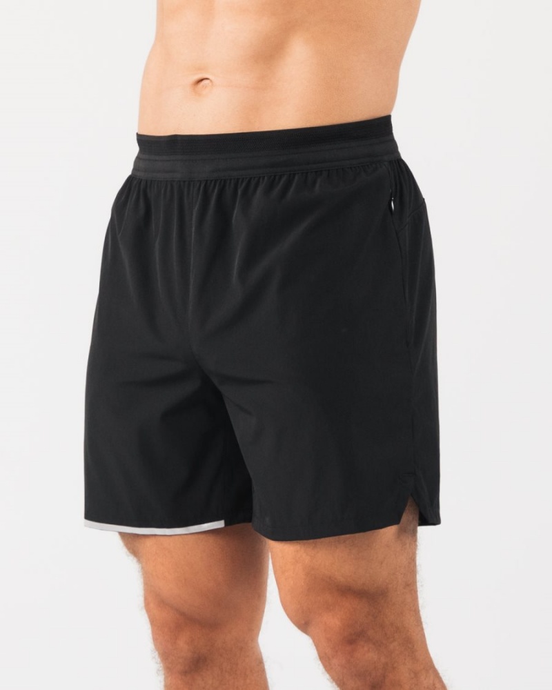 Short Alphalete Studio Corta 6" Noir Argent Homme | WVJ-92054056