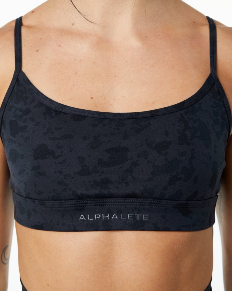 Soutien Gorge Sport Alphalete Surface Limitless Bra Noir Femme | CTK-69172426