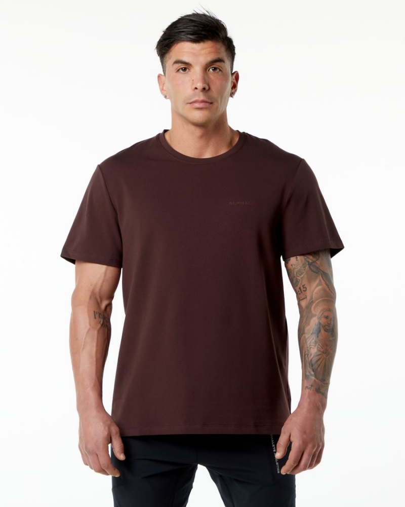 Chemises Alphalete Classiche Tee Bordeaux Homme | EJR-13579684