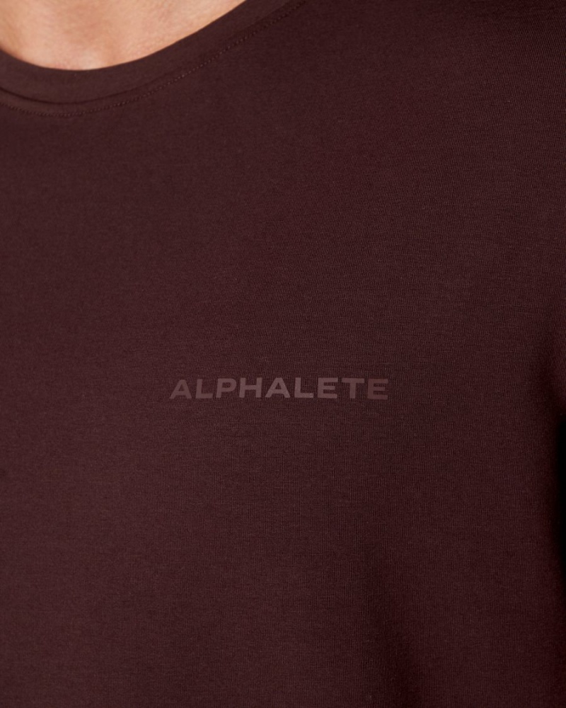 Chemises Alphalete Classiche Tee Bordeaux Homme | EJR-13579684