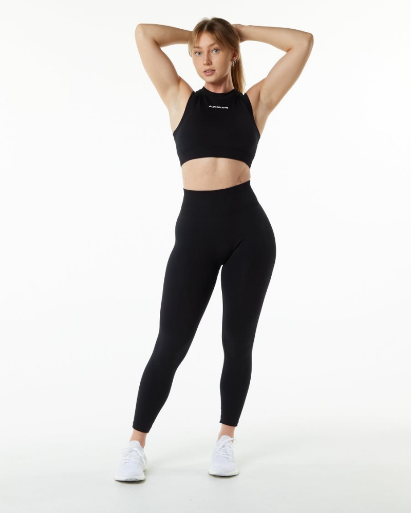 Leggings Alphalete Ozone Legging Noir Femme | BTE-82046787