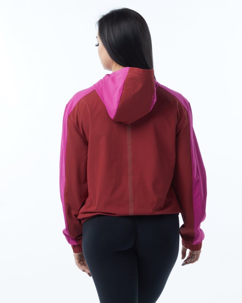 Vestes Alphalete Infinity Tech Jacket Rose Femme | NFA-92430808