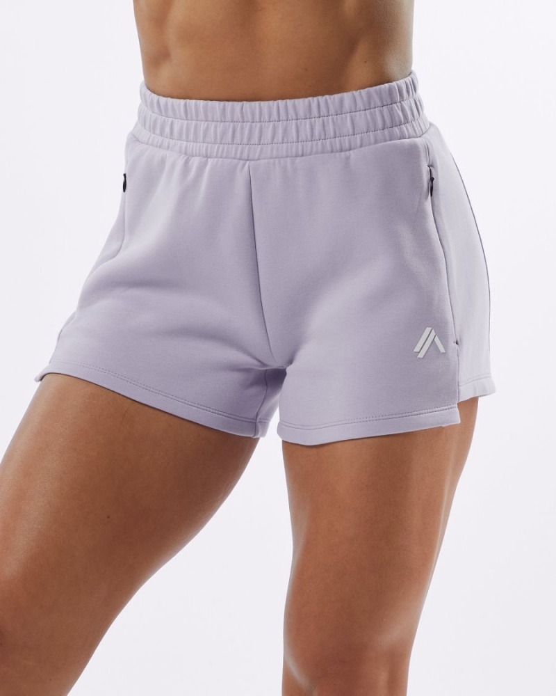 Short Alphalete ELMTS Athlétiques Corta 3.5" Lilac Femme | QHB-31921135