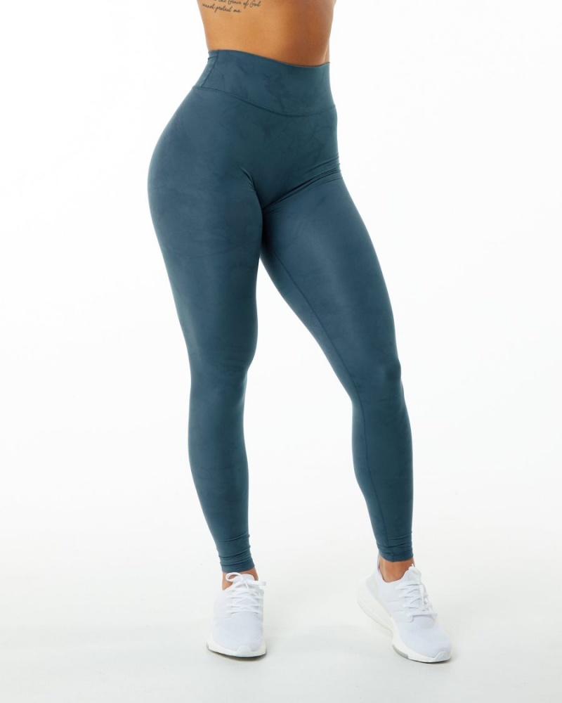 Leggings Alphalete Alphalux Wonder Legging 30" Bleu Femme | IYT-03668273