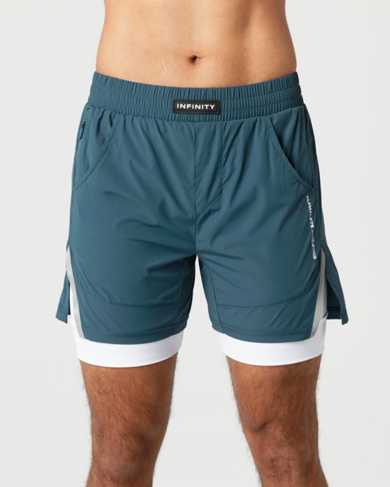 Short Alphalete Infinity Speed Corta 5.5" Ocean Homme | PYC-15951048