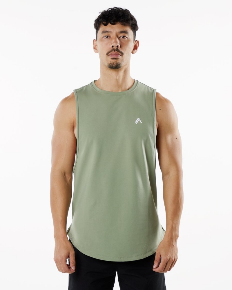 Debardeur Alphalete Dynasty Tank Sage Homme | NTH-76784203