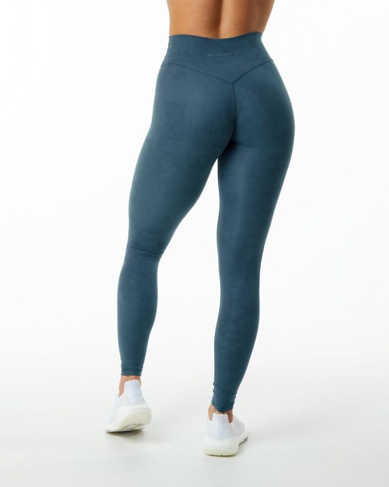 Leggings Alphalete Alphalux Wonder Legging 30" Bleu Femme | IYT-03668273