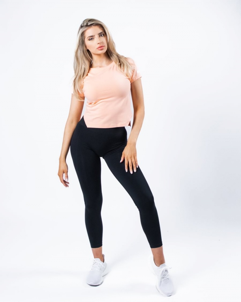 Chemises Alphalete Evo Crop Corail Femme | XEA-60016780