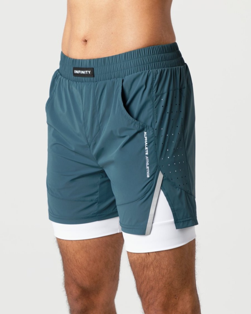 Short Alphalete Infinity Speed Corta 5.5" Ocean Homme | PYC-15951048