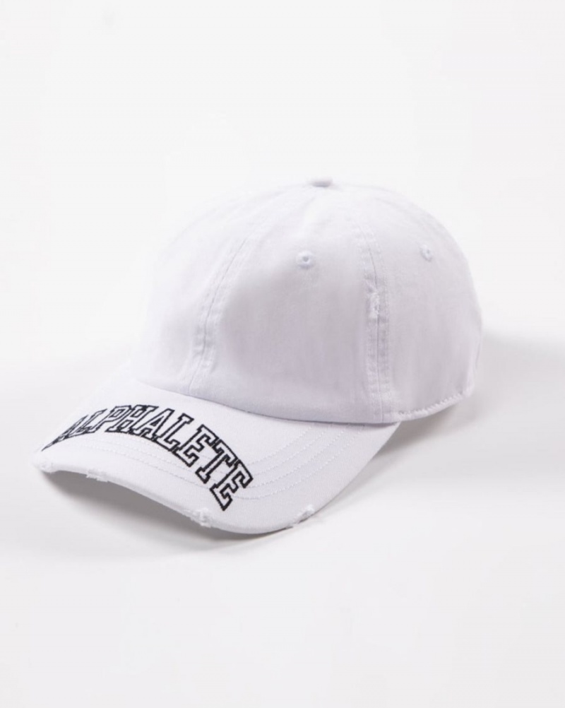 Accessoires Alphalete Collegiate Vintage Cap Blanche Homme | WDA-58353990