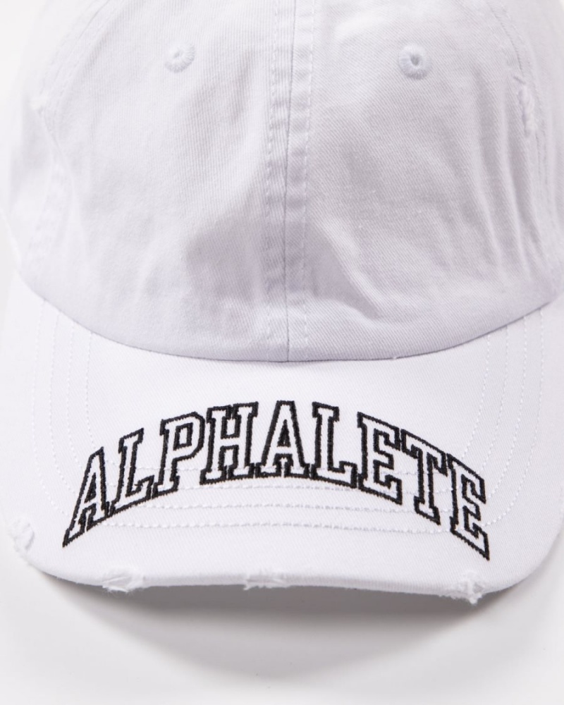 Accessoires Alphalete Collegiate Vintage Cap Blanche Homme | WDA-58353990