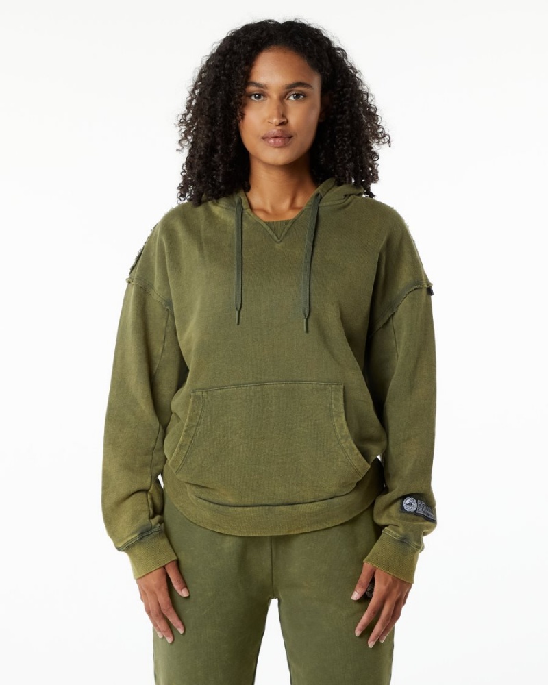 Sweat a Capuche Alphalete Very Terry Hoodie Vert Femme | NUI-71971629